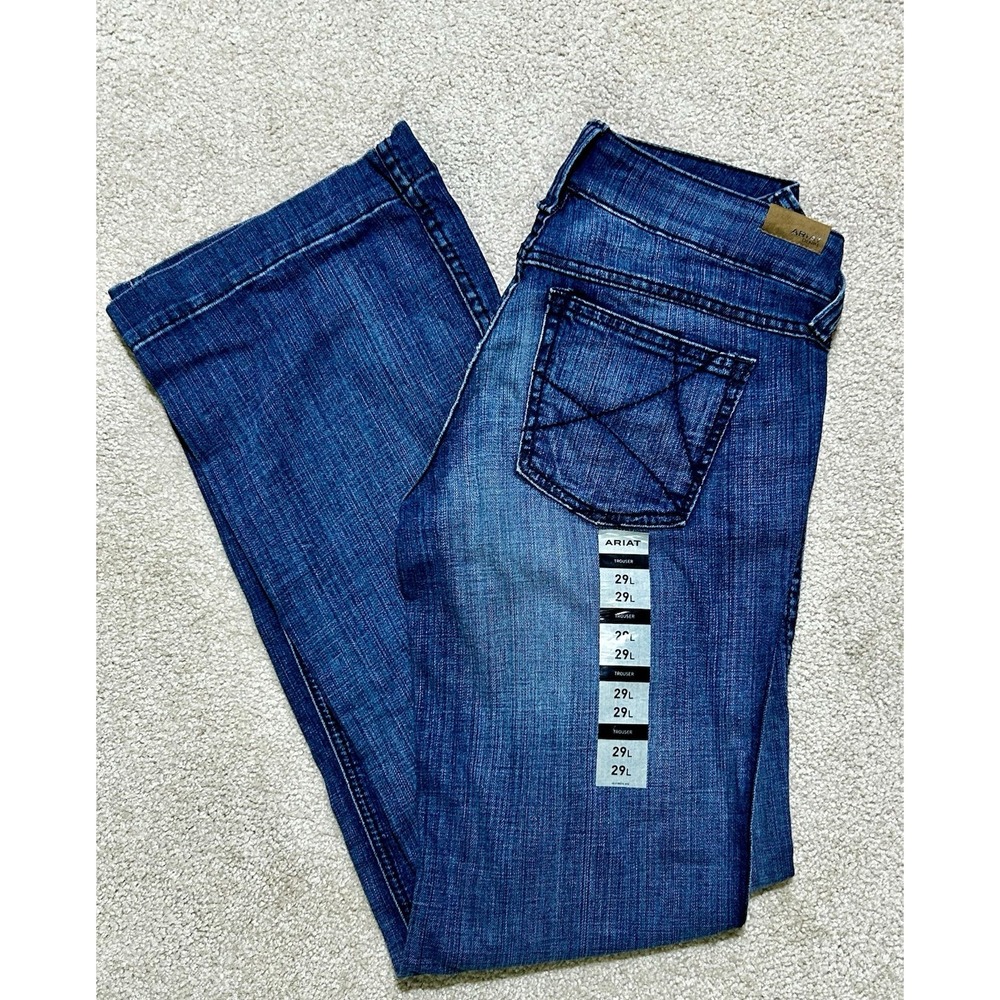Ariat Bluebell Trouser Wide Leg Jeans Size 29L Medium Dark Wash NWT
